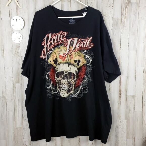 Alchemy Raw Deal Graphic Short Sleeve Tee Shirt Black Size 5XL - Picture 1 of 7